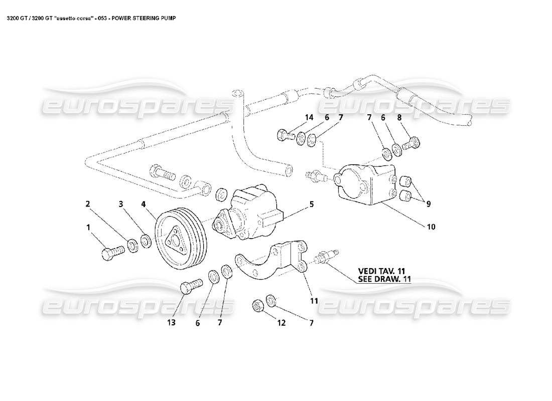a part diagram from the maserati 3200 parts catalogue