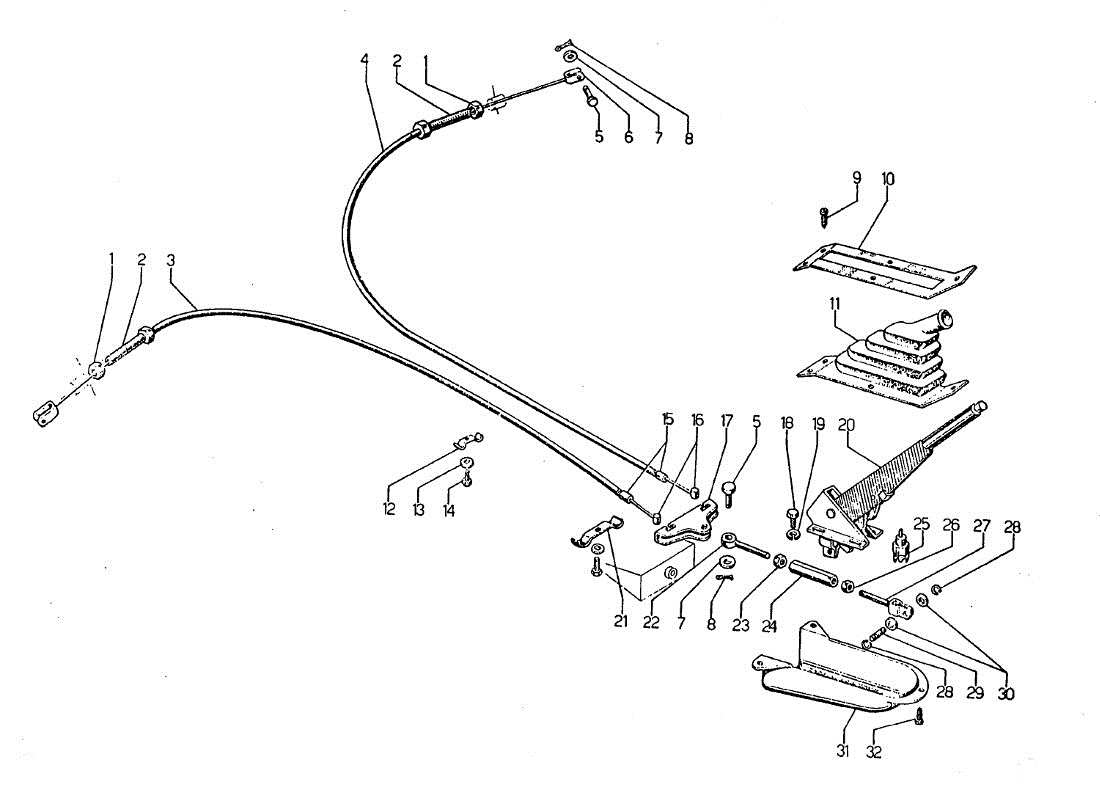 a part diagram from the lamborghini jarama parts catalogue