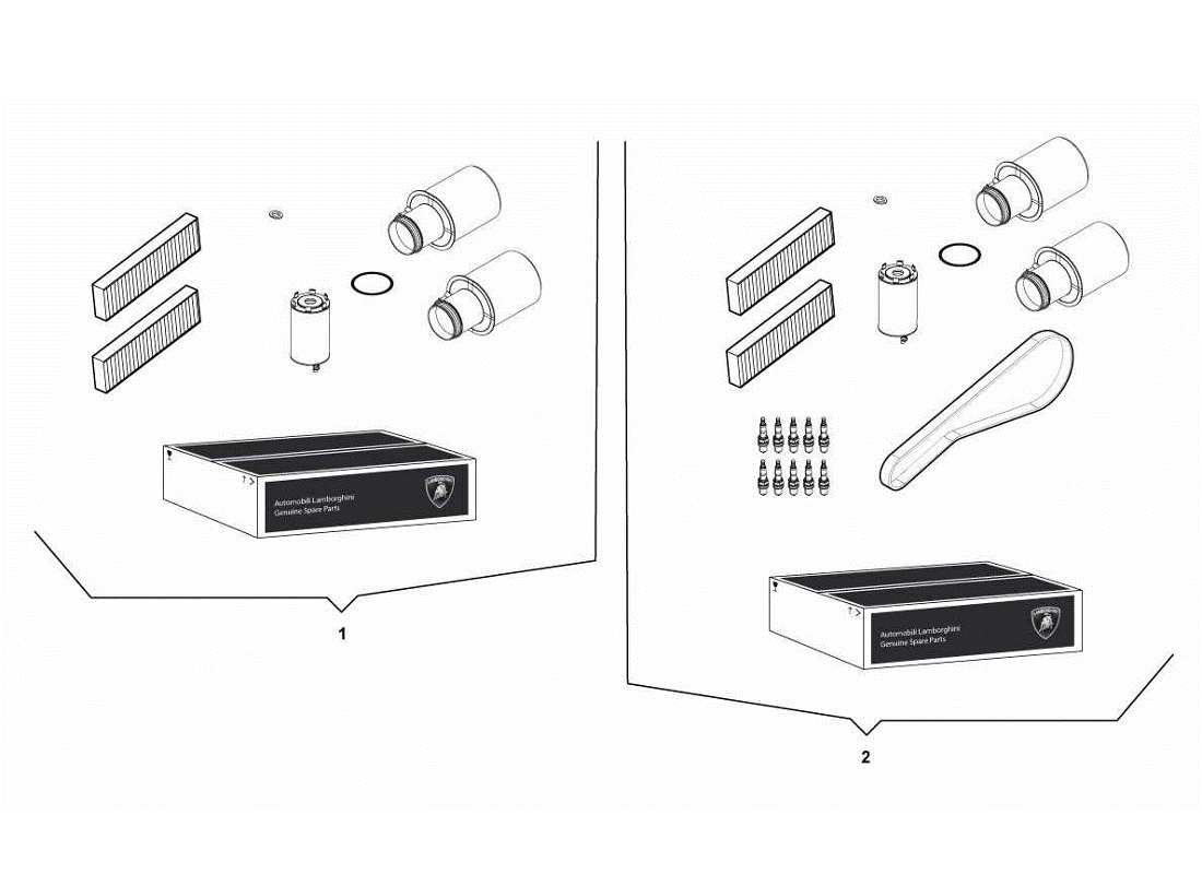 a part diagram from the Lamborghini Gallardo LP560-4s update parts catalogue