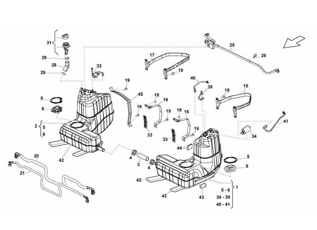 a part diagram from the Lamborghini Gallardo LP560-4s update parts catalogue