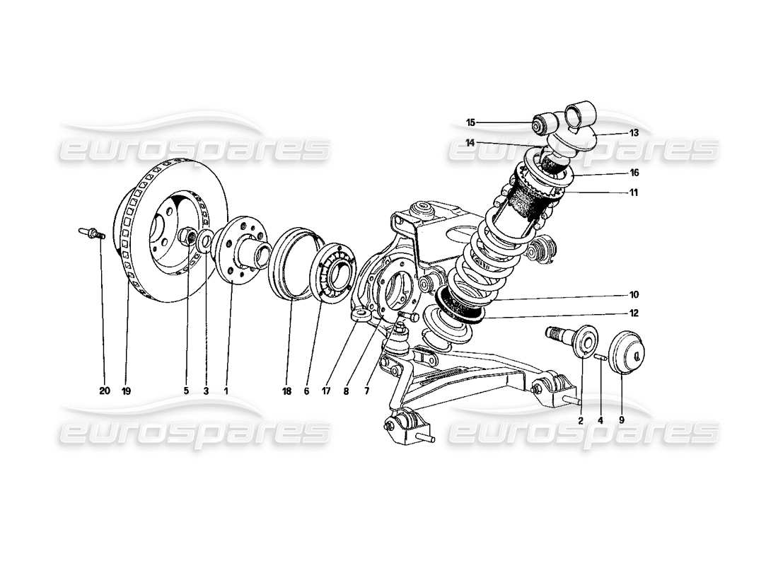 VIEW PARTS DIAGRAMS FROM THE FERRARI 328 PARTS CATALOGUE a part diagram from the ferrari 328 parts catalogue