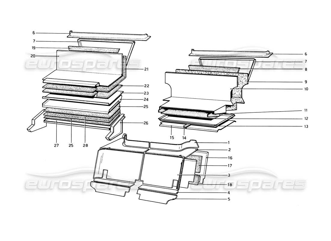 a part diagram from the Ferrari 308 GTB (1980) parts catalogue