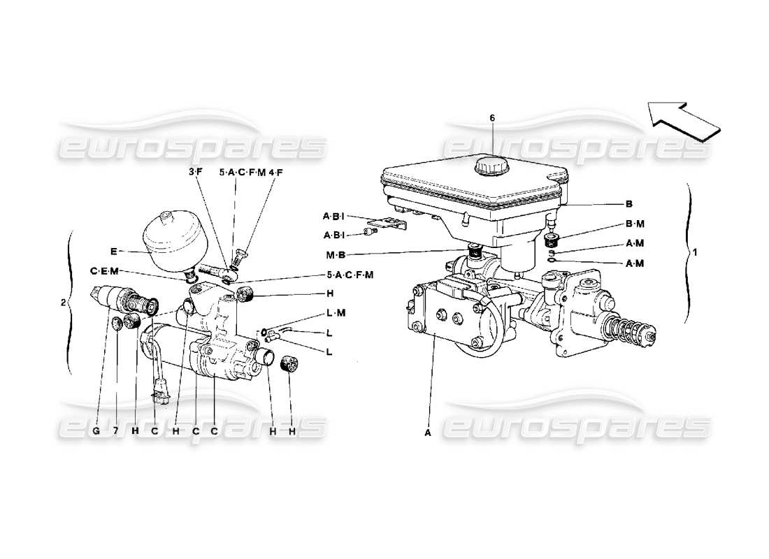 a part diagram from the ferrari 348 (2.7 motronic) parts catalogue