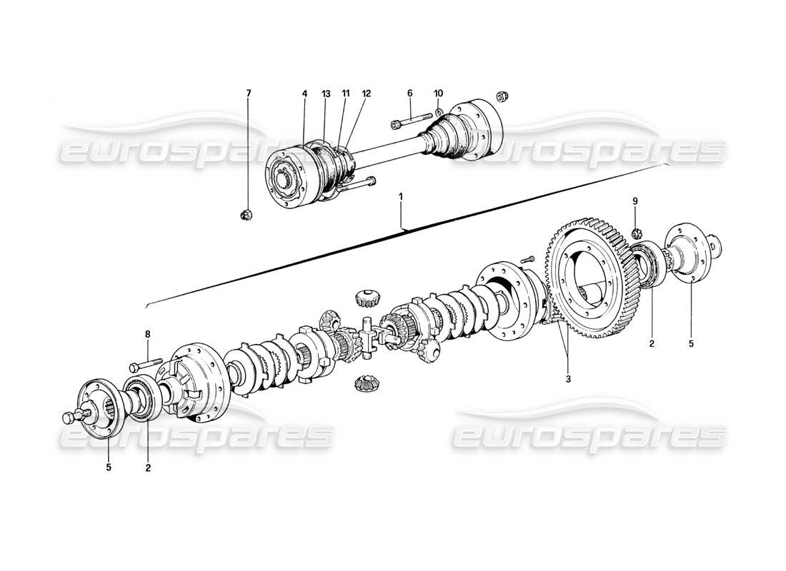a part diagram from the ferrari 328 parts catalogue