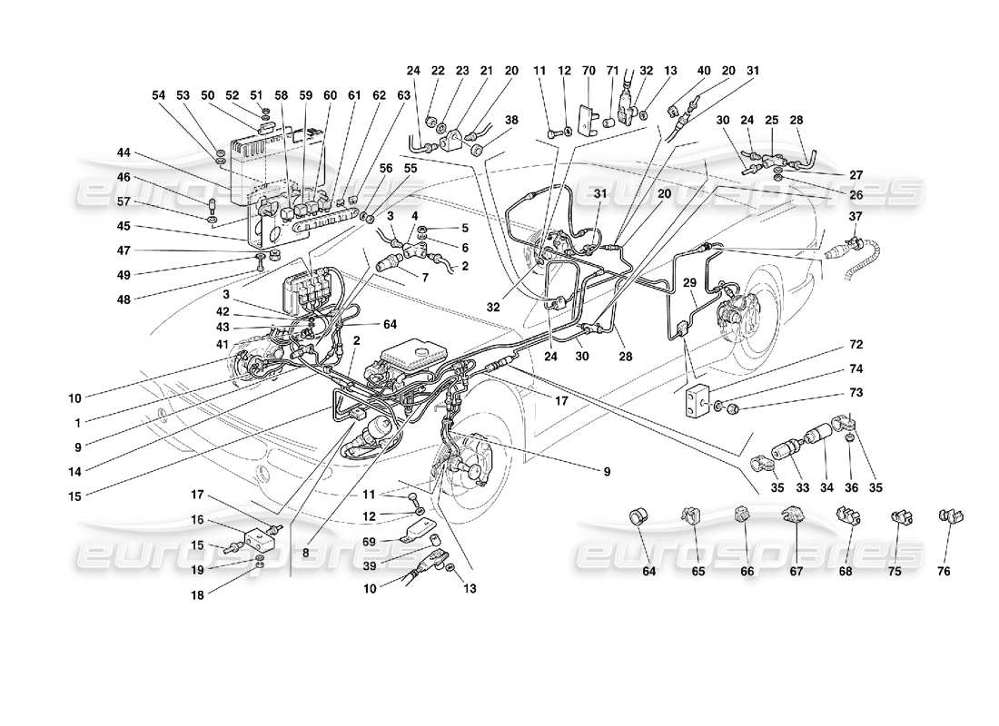 a part diagram from the Ferrari 355 (2.7 Motronic) parts catalogue