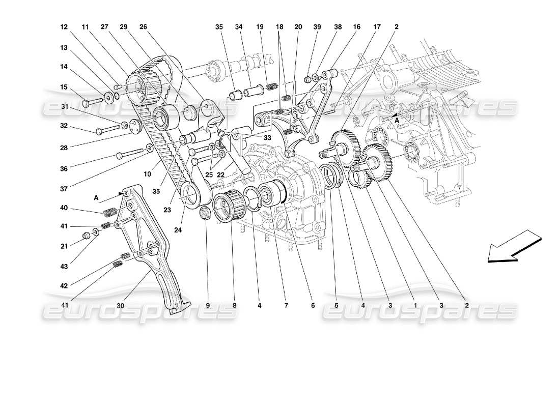 a part diagram from the Ferrari 355 (2.7 Motronic) parts catalogue