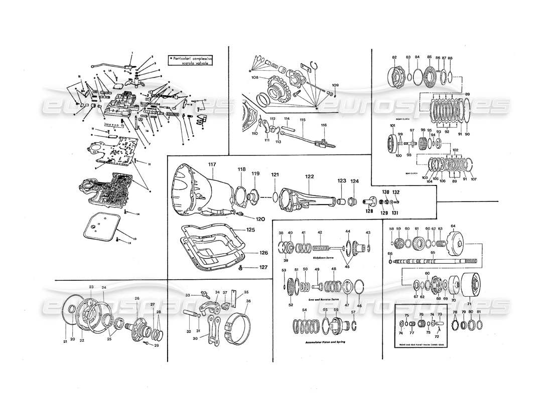 a part diagram from the maserati qtp.v8 4.9 (s3) 1979 parts catalogue