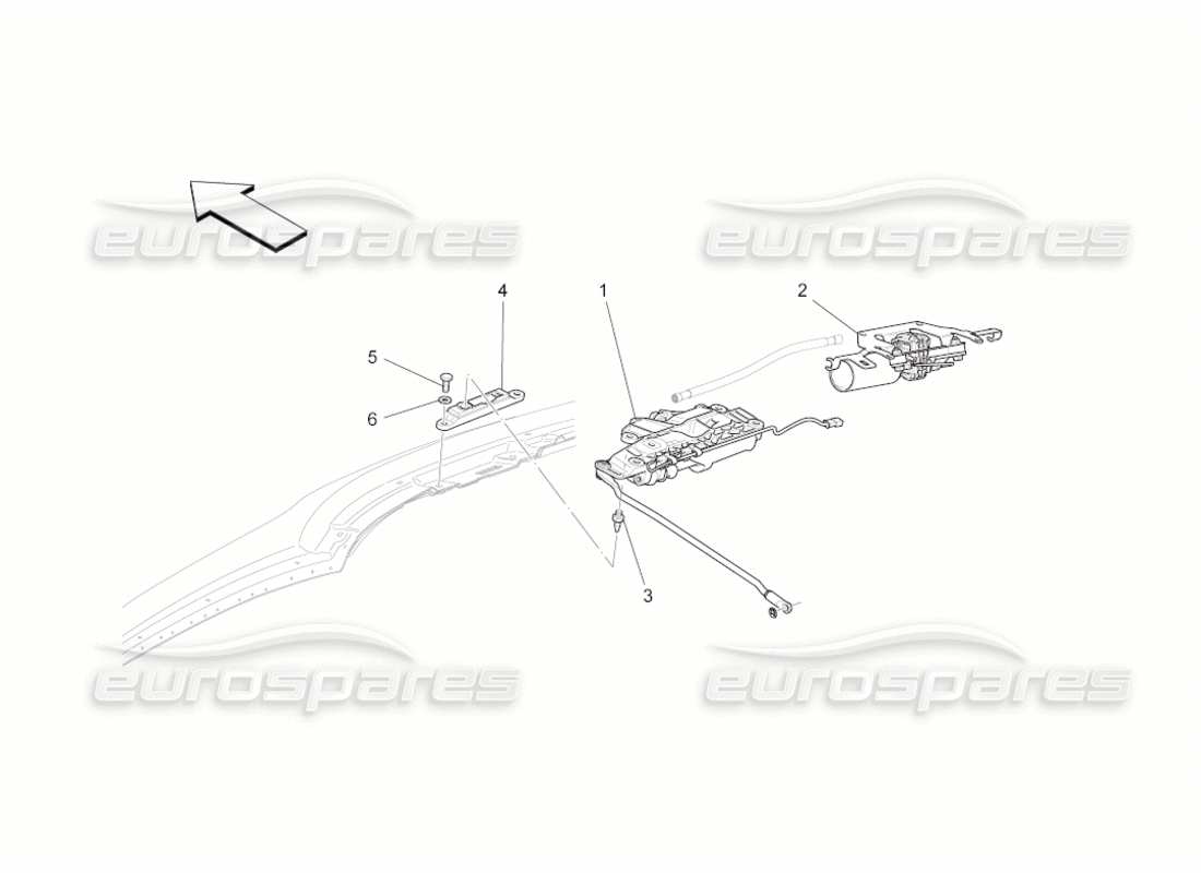 a part diagram from the maserati grancabrio (2011) 4.7 parts catalogue
