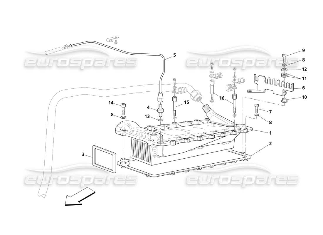 a part diagram from the maserati quattroporte m139 (2005-2013) parts catalogue