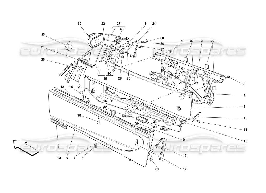 a part diagram from the ferrari 355 parts catalogue