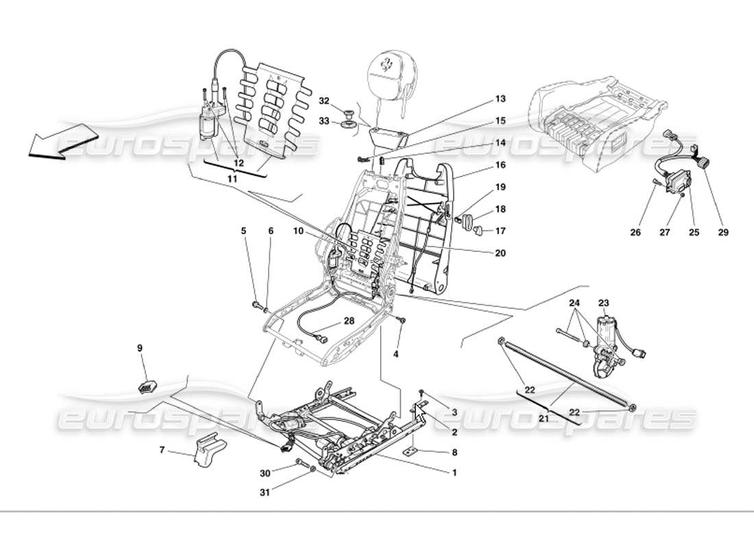 a part diagram from the ferrari 360 modena parts catalogue