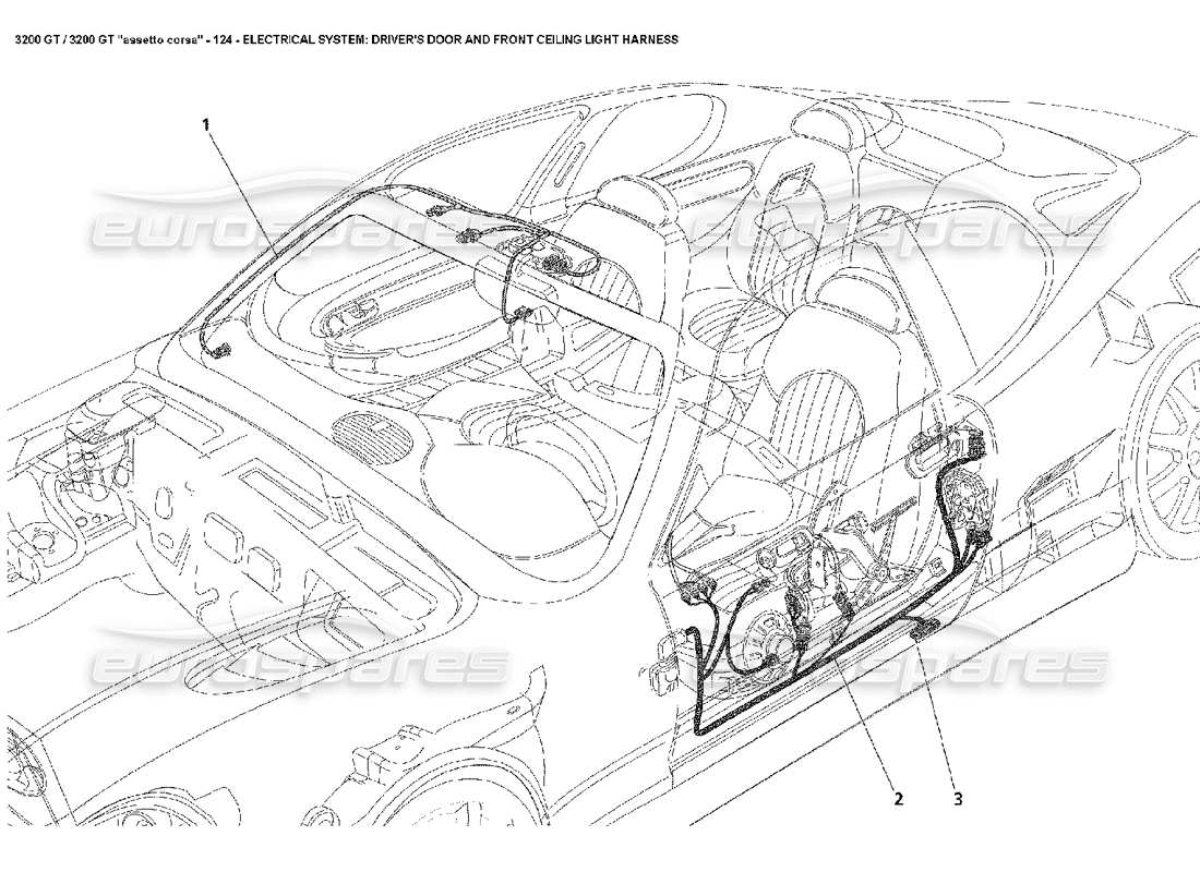 a part diagram from the maserati 3200 parts catalogue