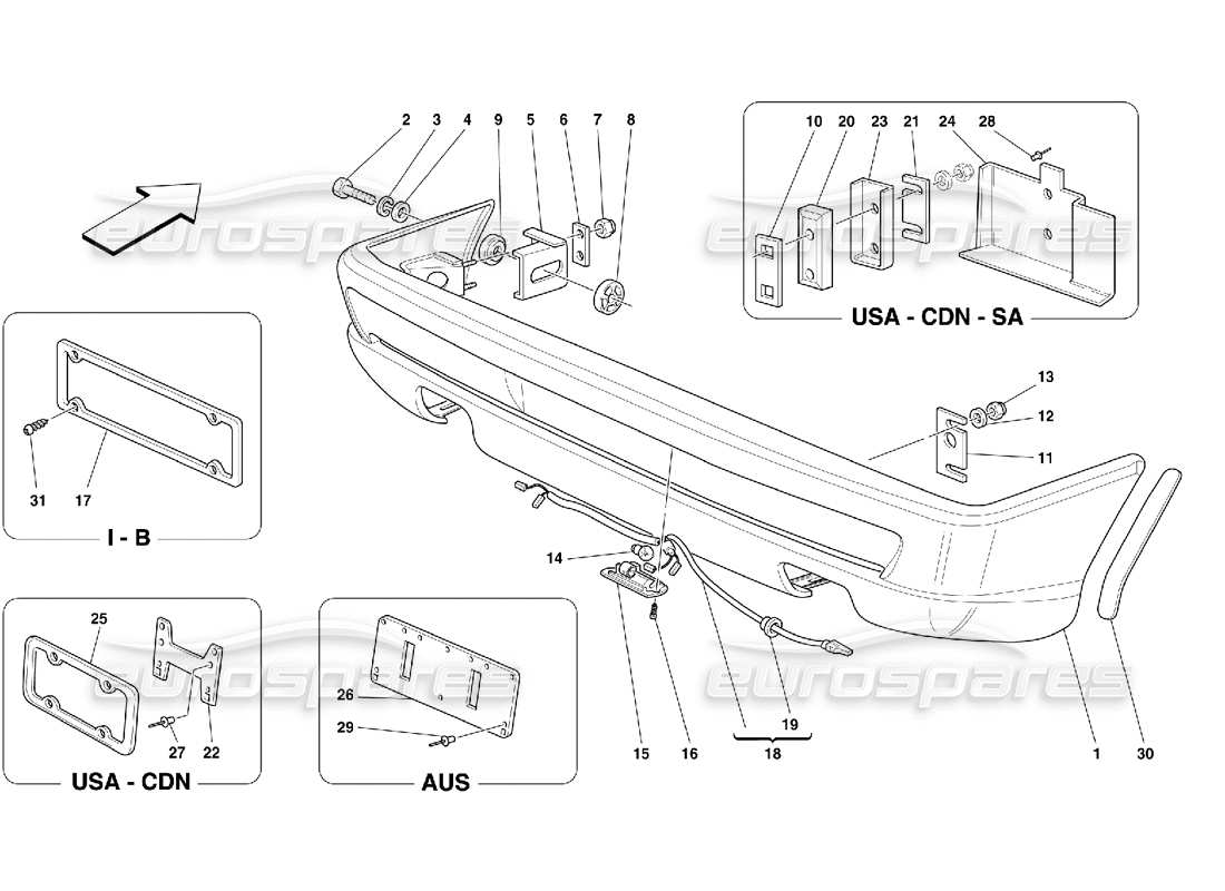 a part diagram from the ferrari 355 (5.2 motronic) parts catalogue