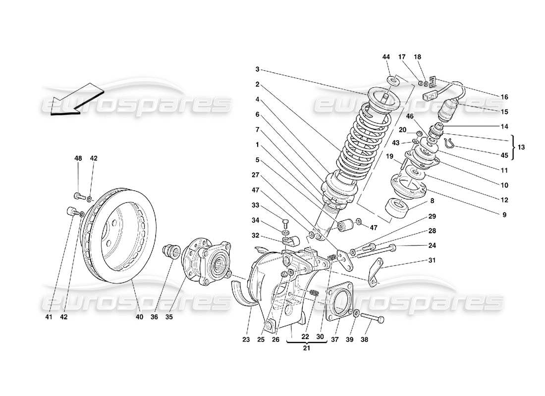 a part diagram from the ferrari 355 parts catalogue