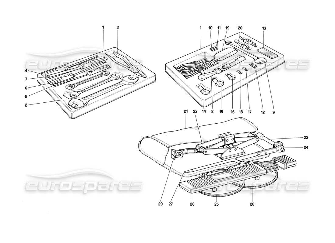 a part diagram from the ferrari mondial parts catalogue