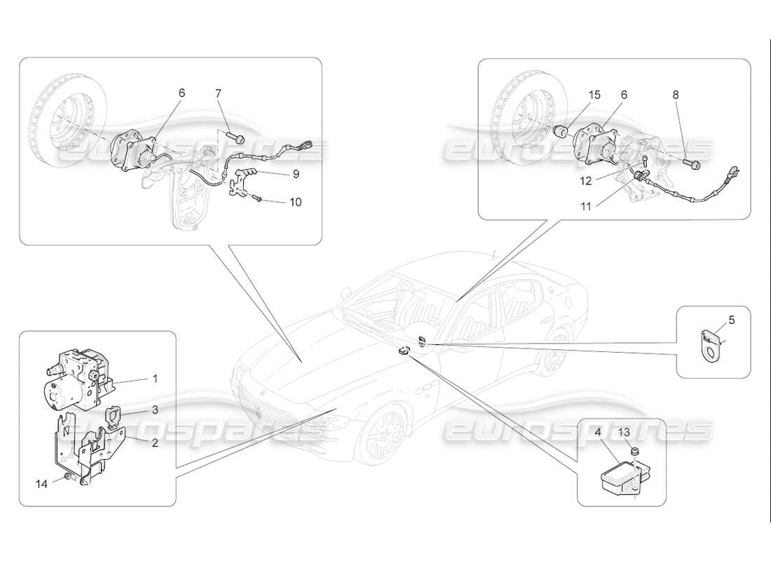 a part diagram from the maserati quattroporte m139 (2005-2013) parts catalogue