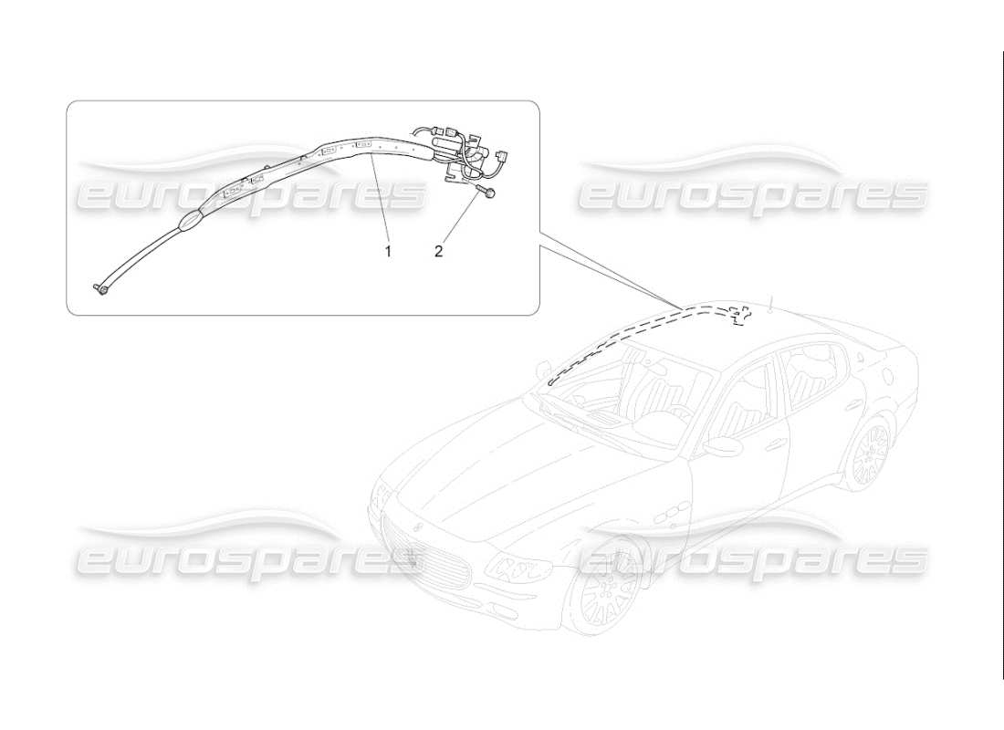 a part diagram from the maserati quattroporte m139 (2005-2013) parts catalogue