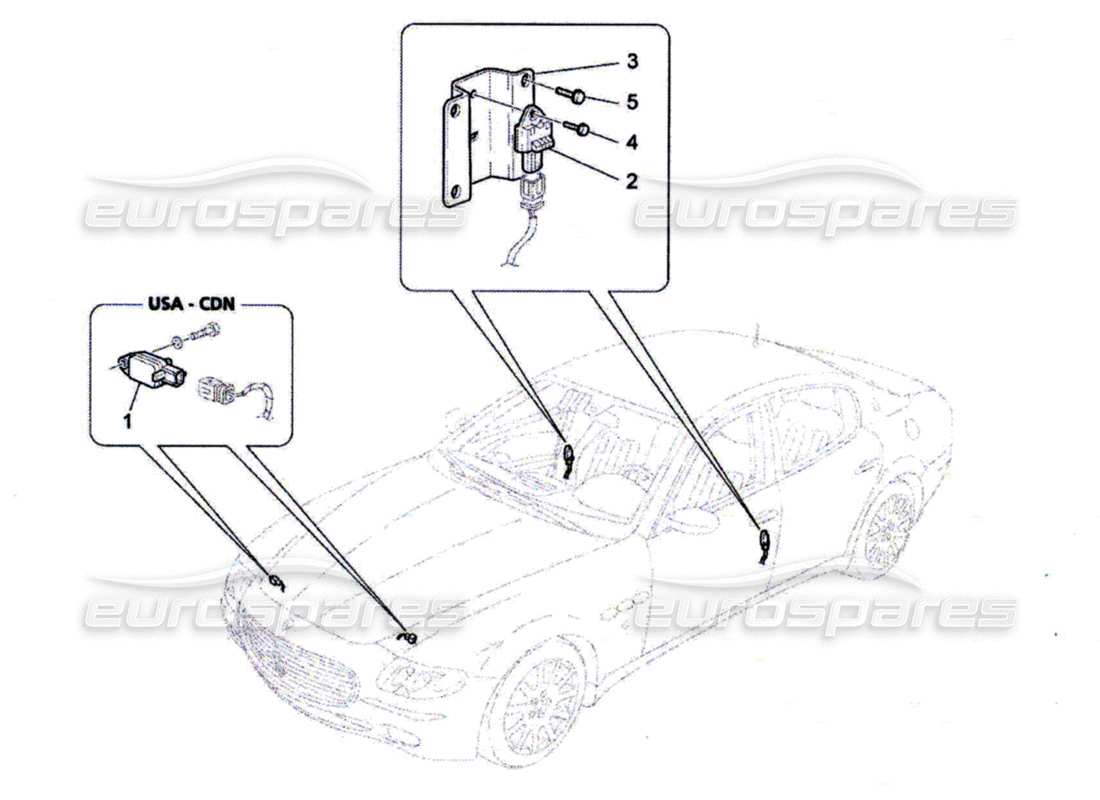 a part diagram from the maserati qtp. (2010) 4.7 parts catalogue