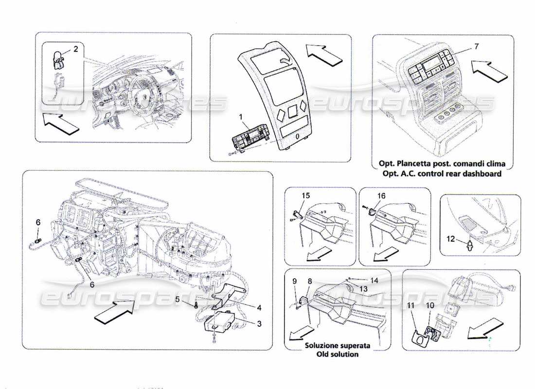 a part diagram from the maserati quattroporte m139 (2005-2013) parts catalogue