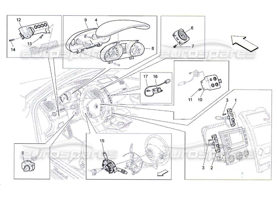 a part diagram from the Maserati QTP. (2010) 4.7 parts catalogue