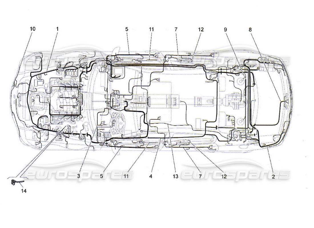 a part diagram from the maserati qtp. (2010) 4.2 parts catalogue