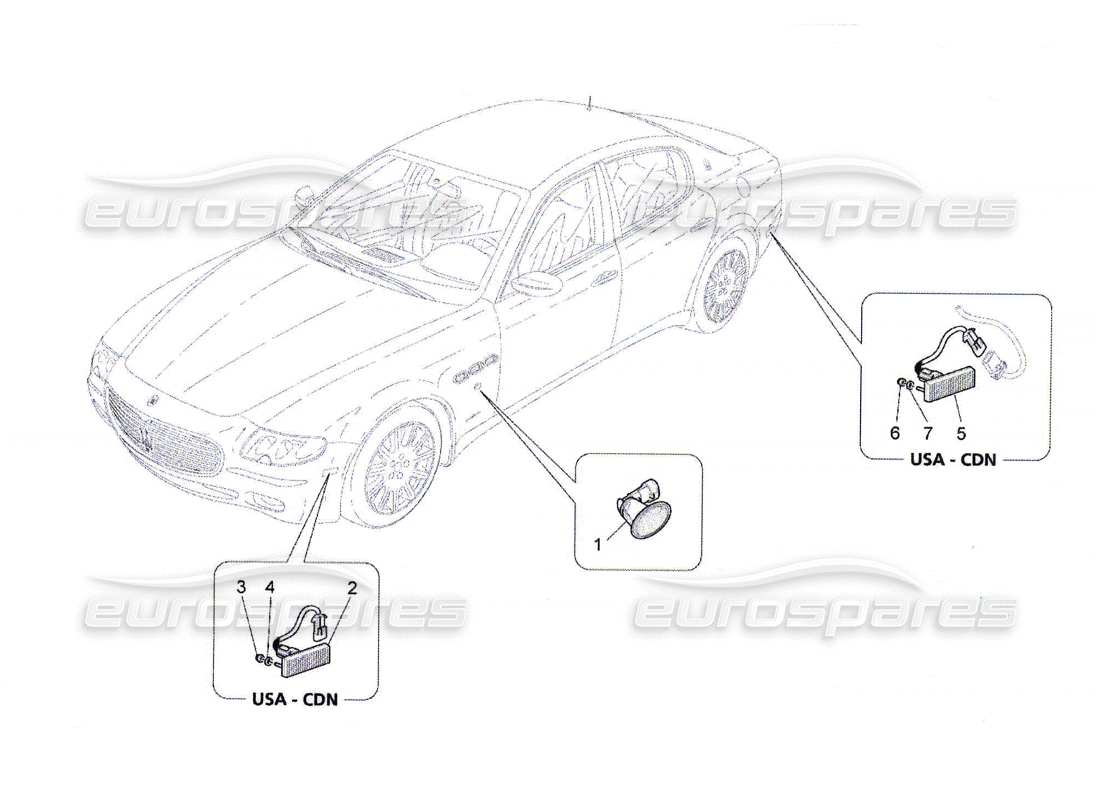 a part diagram from the maserati qtp. (2010) 4.7 parts catalogue
