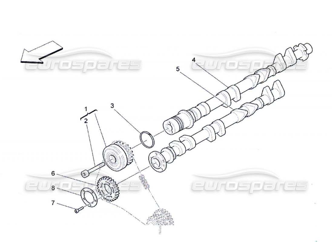 a part diagram from the maserati qtp. (2010) 4.7 parts catalogue