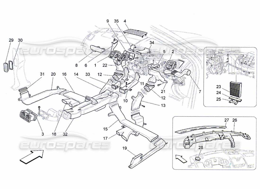 a part diagram from the maserati qtp. (2010) 4.7 parts catalogue