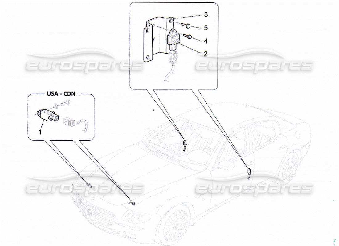 a part diagram from the maserati quattroporte m139 (2005-2013) parts catalogue