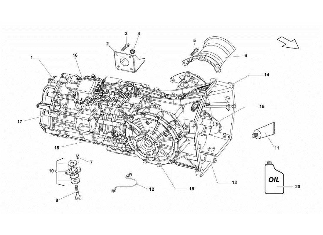 a part diagram from the lamborghini gallardo sts ii sc parts catalogue