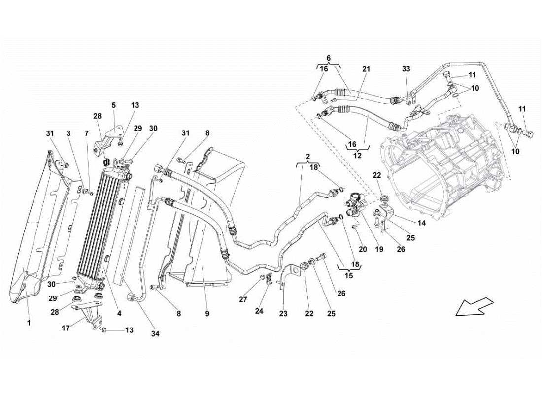 a part diagram from the Lamborghini Gallardo STS II SC parts catalogue