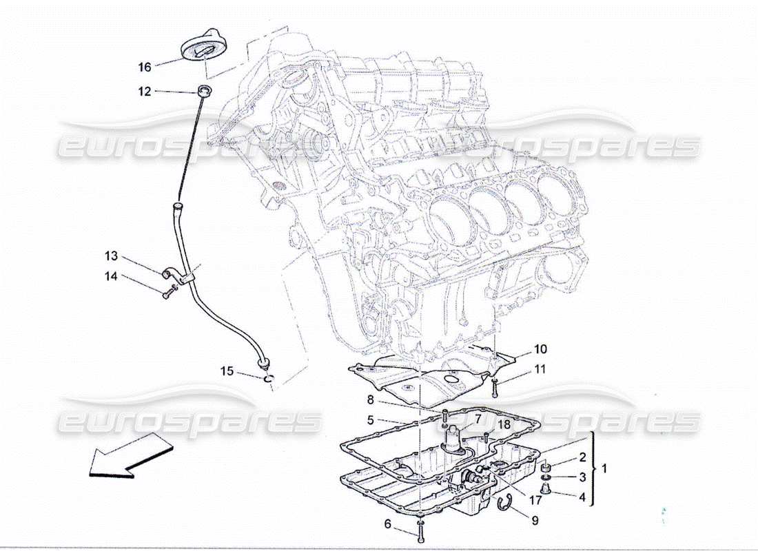 a part diagram from the maserati qtp. (2010) 4.2 parts catalogue