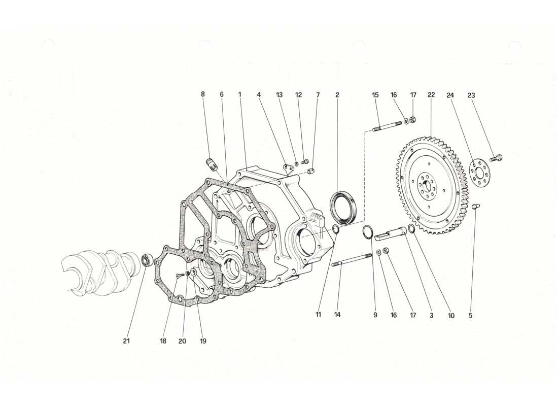 a part diagram from the Ferrari 208 GTB GTS parts catalogue