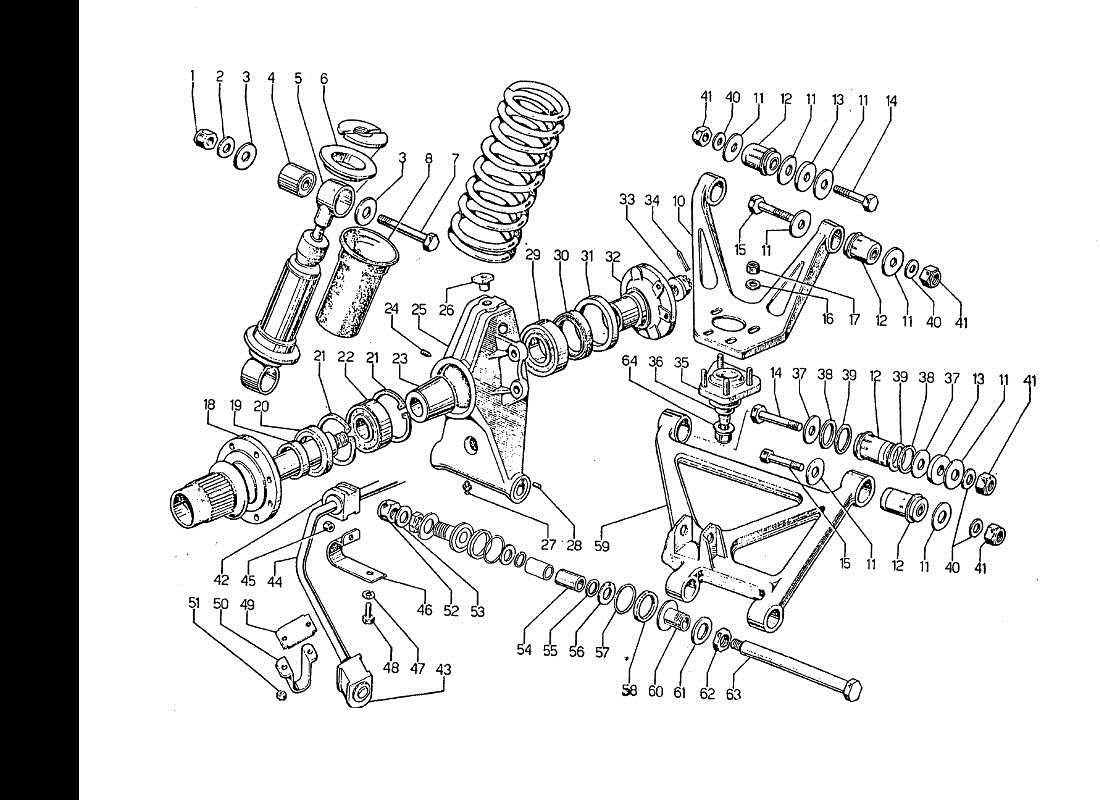 VIEW PARTS DIAGRAMS FROM THE LAMBORGHINI JARAMA PARTS CATALOGUE a part diagram from the lamborghini jarama parts catalogue