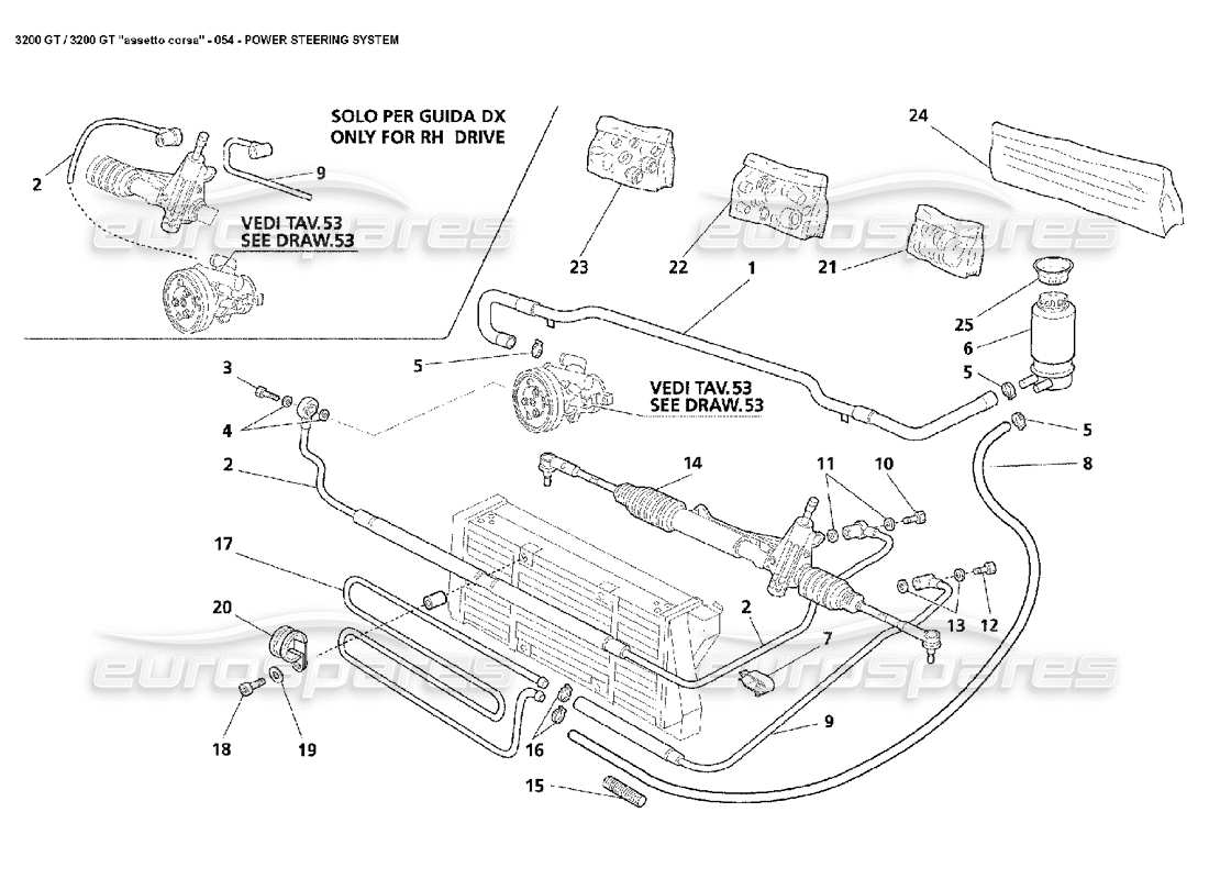 a part diagram from the Maserati 3200 GT/GTA/Assetto Corsa parts catalogue
