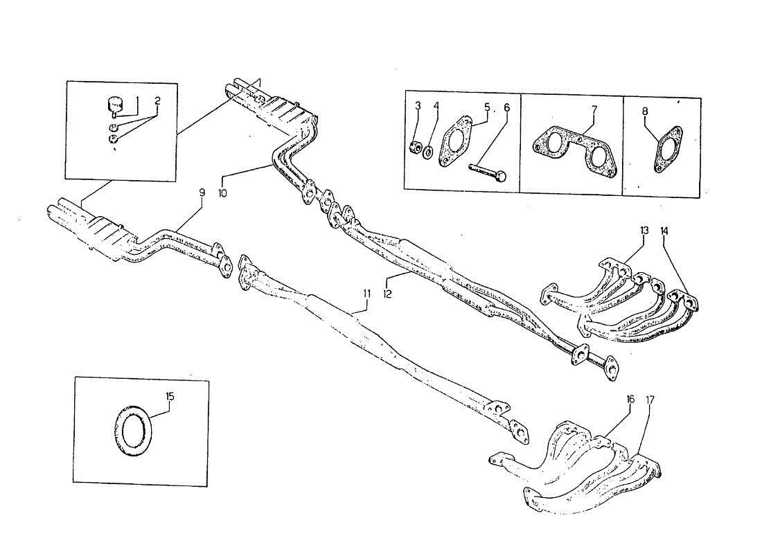 a part diagram from the lamborghini jarama parts catalogue