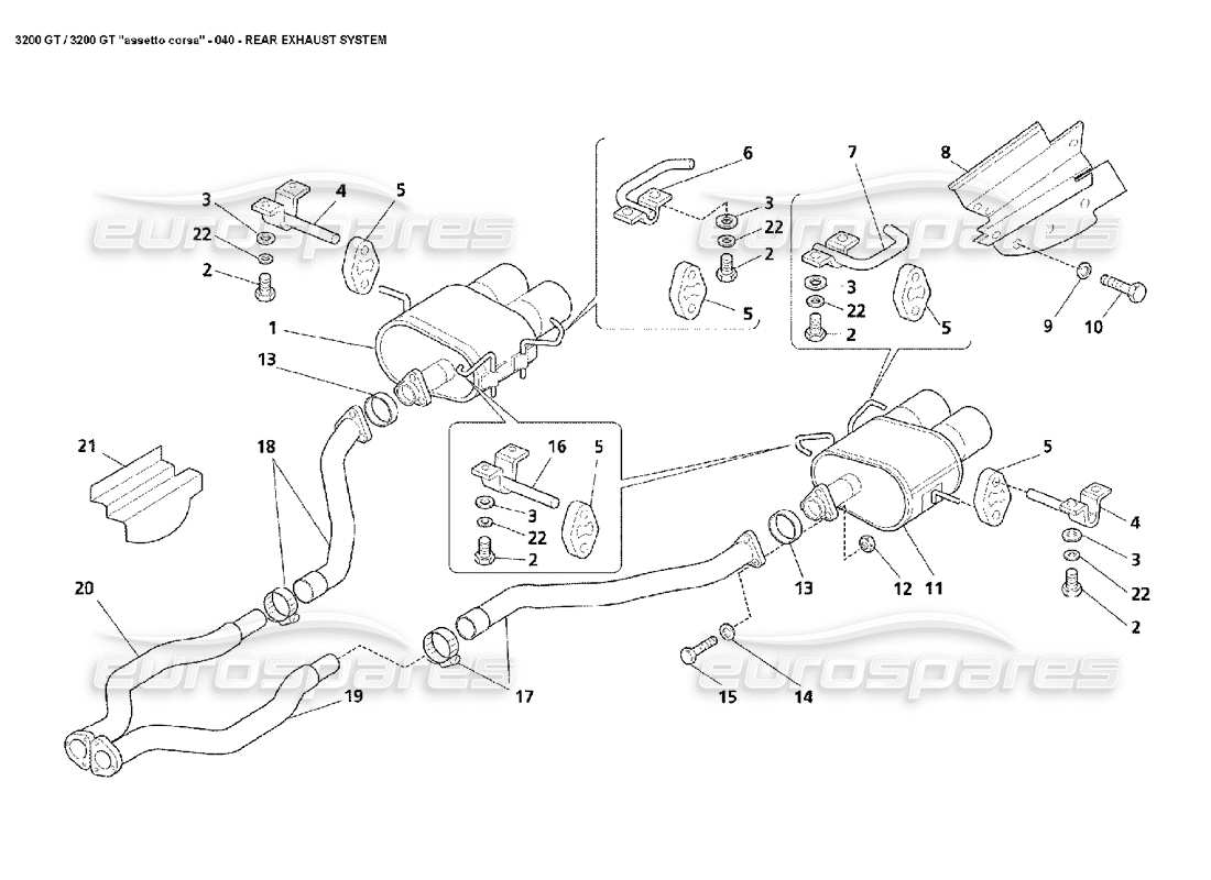 a part diagram from the maserati 3200 parts catalogue