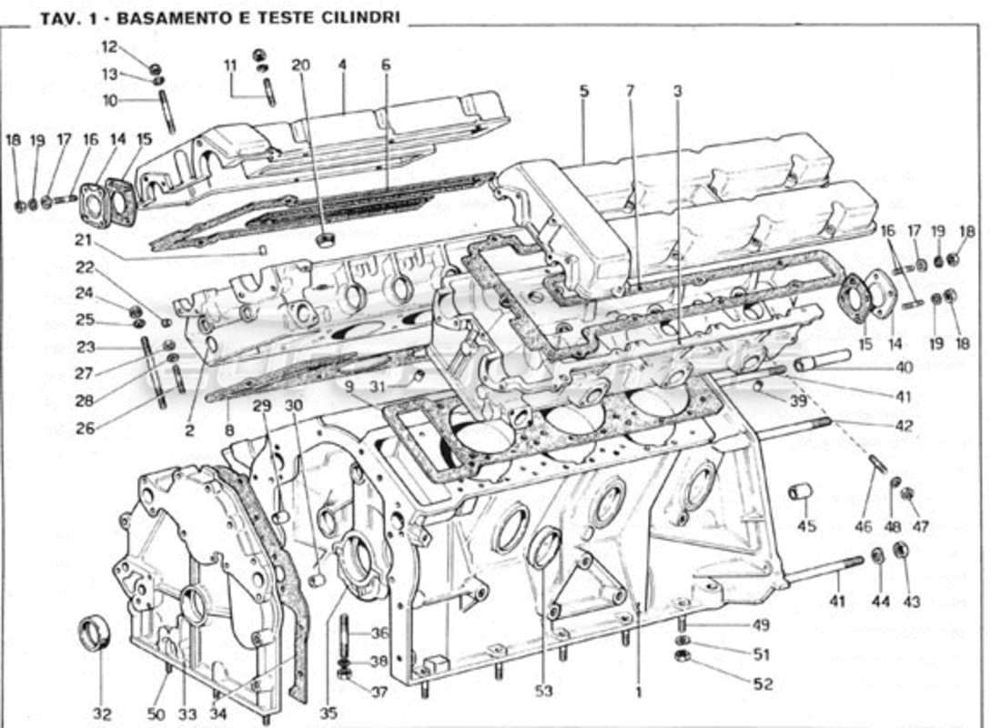 VIEW PARTS DIAGRAMS FROM THE FERRARI 246 PARTS CATALOGUE a part diagram from the ferrari 246 parts catalogue