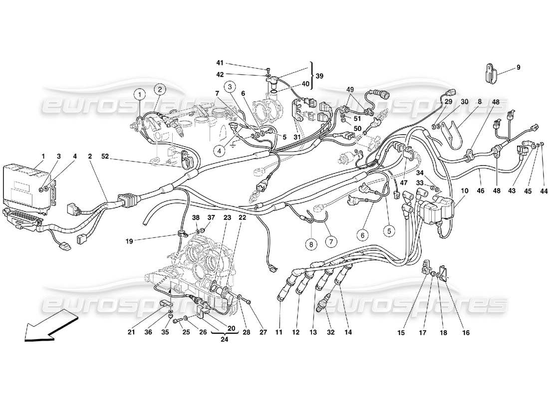 a part diagram from the ferrari 355 parts catalogue