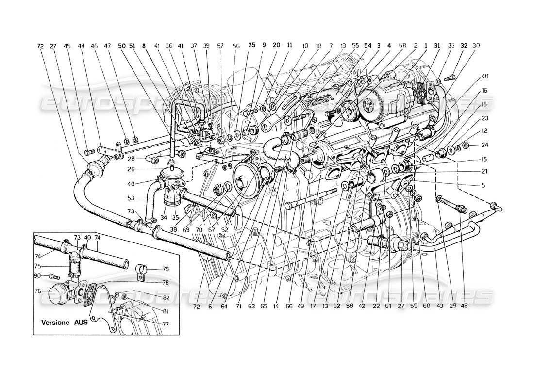 a part diagram from the ferrari 308 parts catalogue