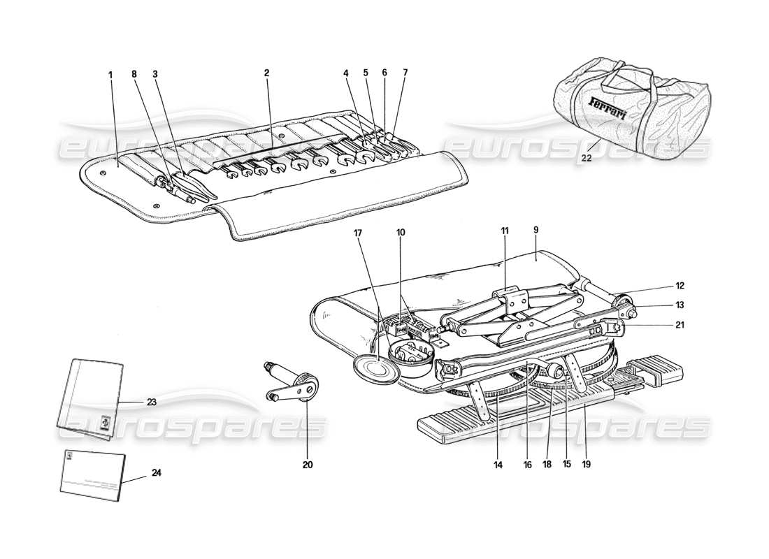 a part diagram from the ferrari 328 parts catalogue
