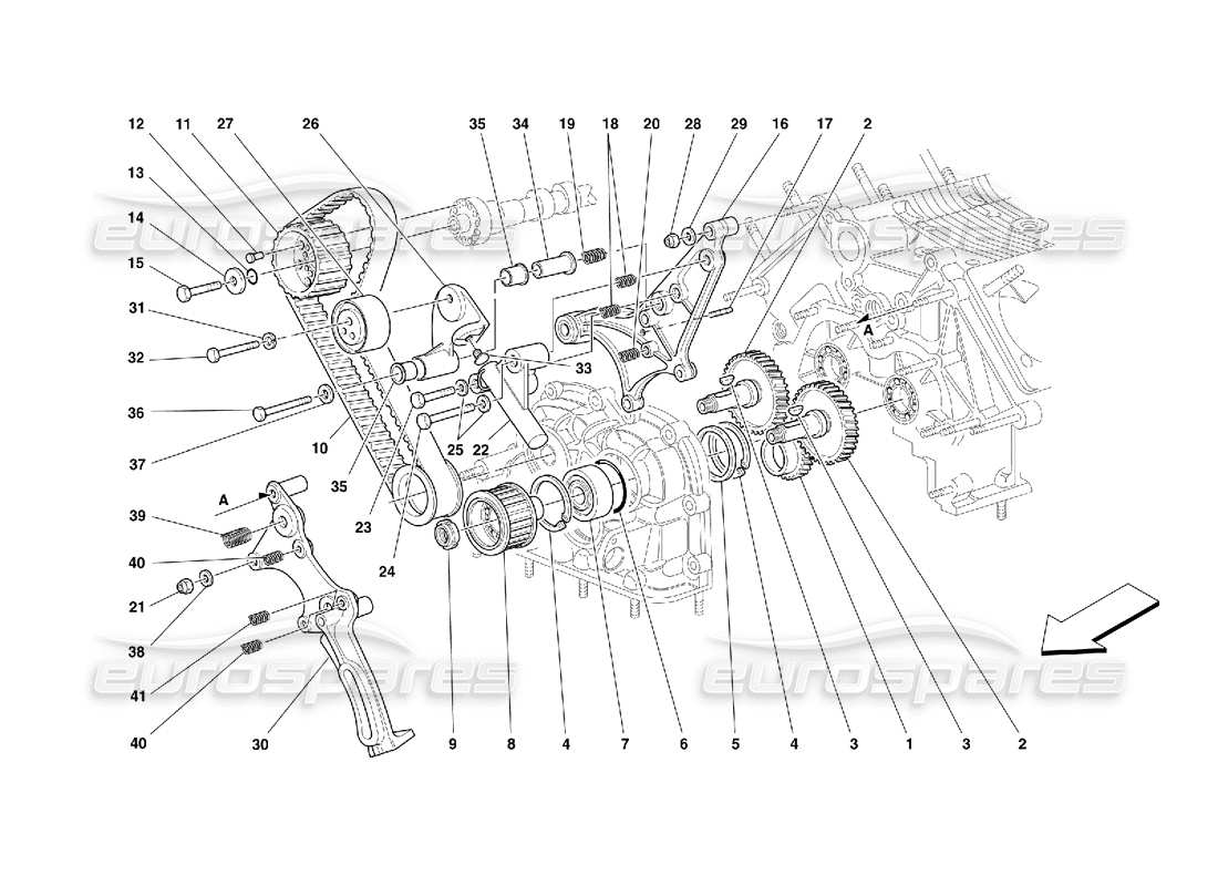 a part diagram from the ferrari 355 parts catalogue