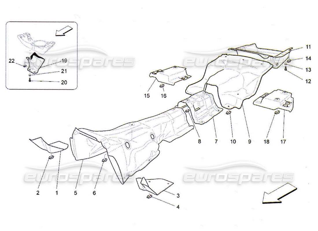 a part diagram from the maserati qtp. (2010) 4.2 parts catalogue