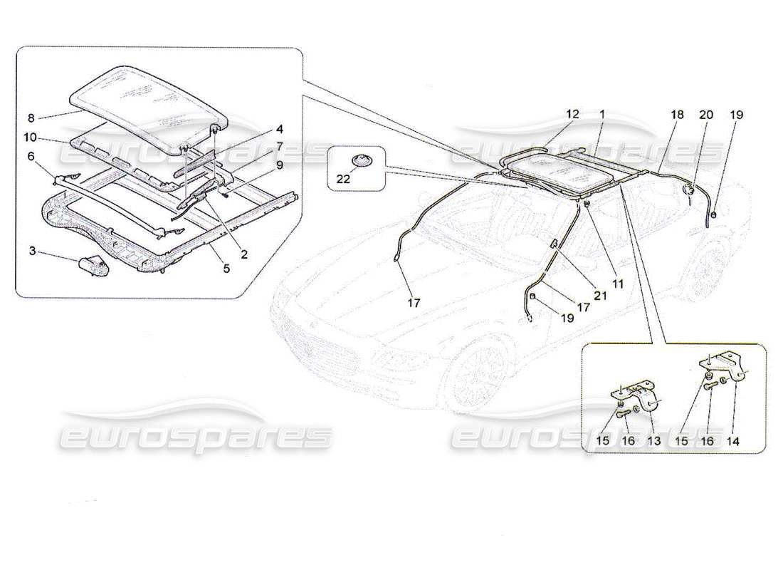 a part diagram from the maserati qtp. (2010) 4.2 parts catalogue