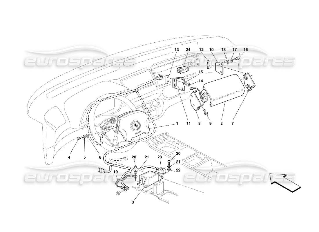 a part diagram from the ferrari 355 parts catalogue