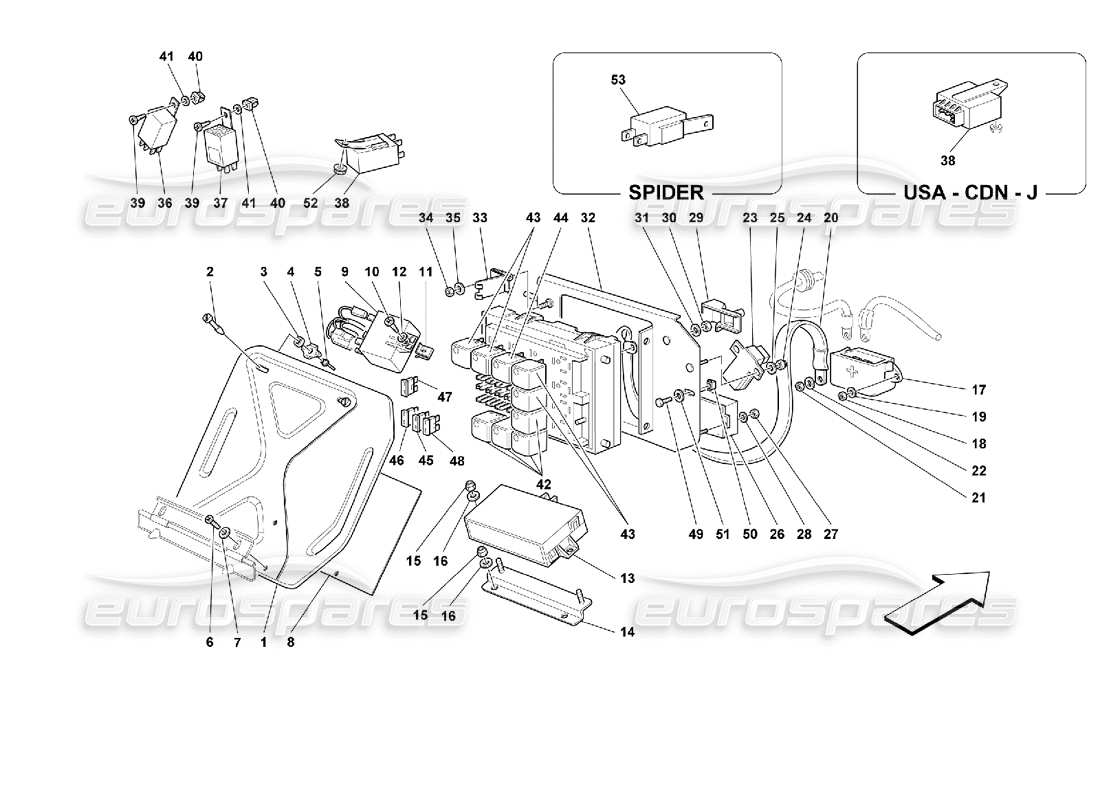 a part diagram from the ferrari 355 parts catalogue