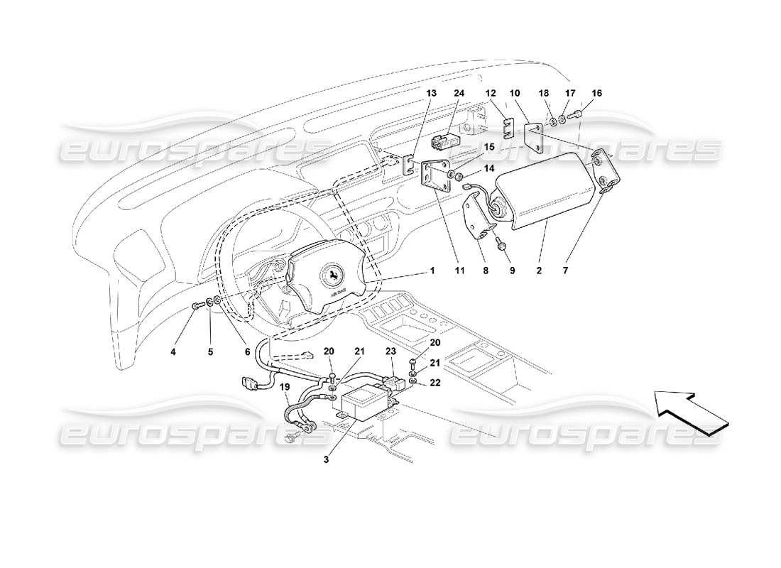 a part diagram from the ferrari 355 parts catalogue