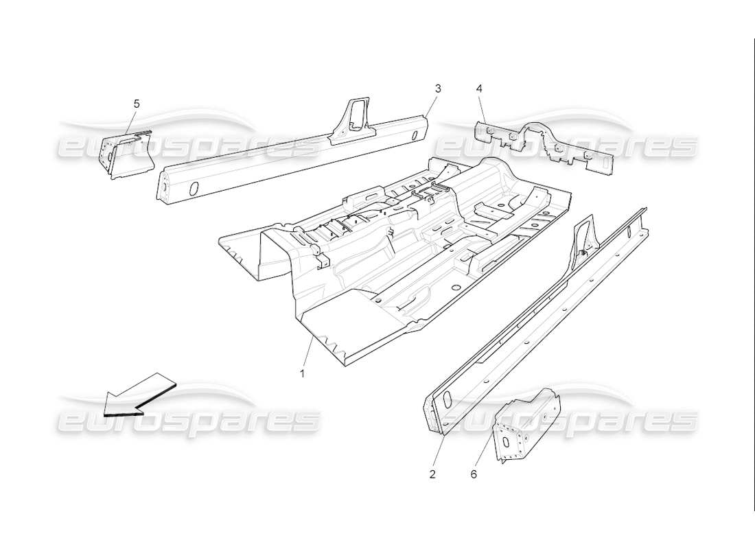 a part diagram from the maserati qtp. (2006) 4.2 f1 parts catalogue