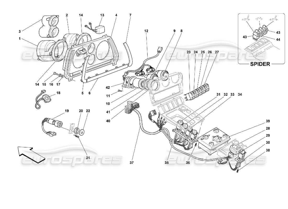 a part diagram from the ferrari 355 parts catalogue