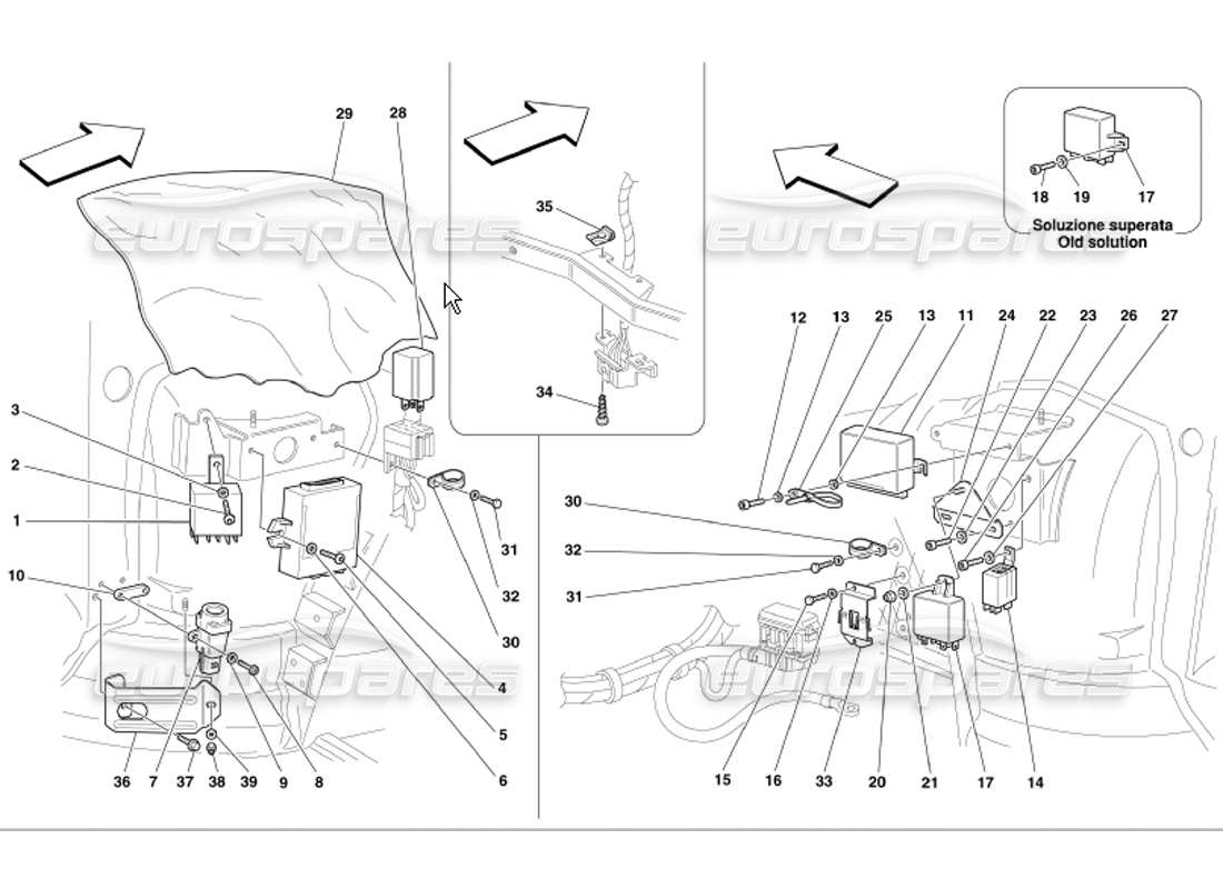 a part diagram from the Ferrari 360 Modena parts catalogue